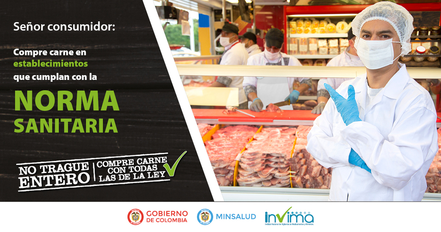 Campaña colombiana contra consumo de carnes contaminadas